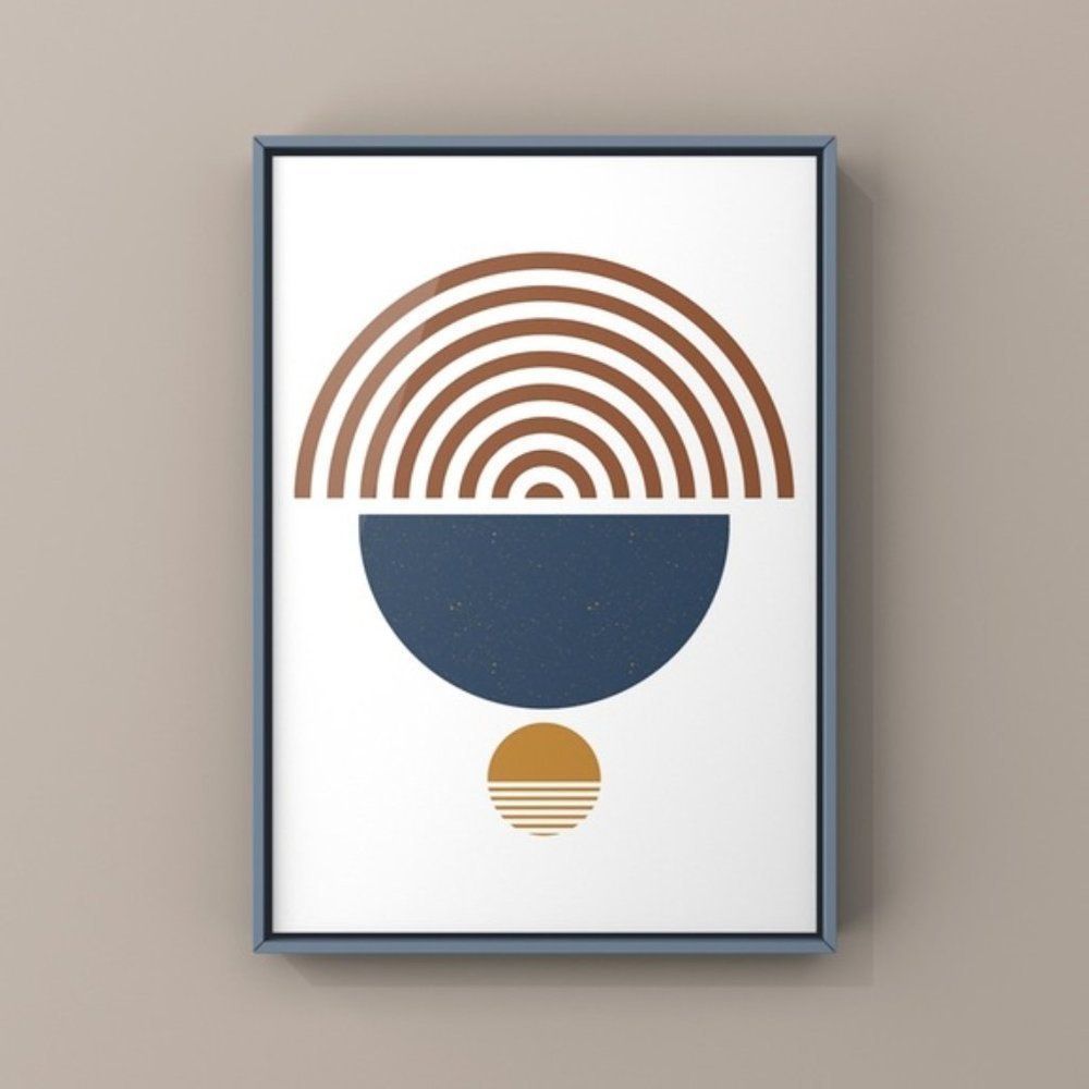 Modern minimalist boho abstract wall art print